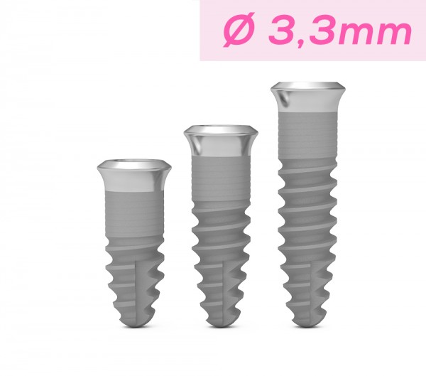 ICX-Premium TissueLevel Implantat, rosa ? 3.3 mm